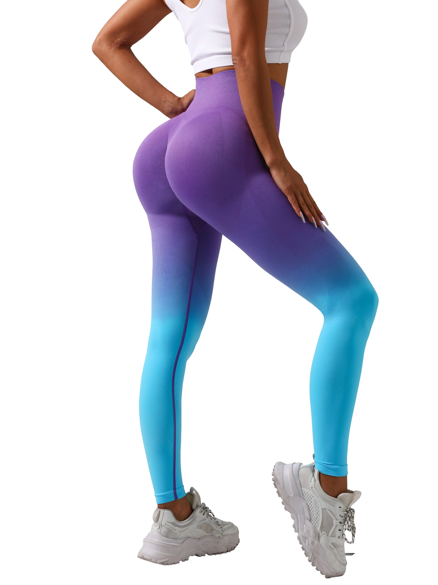 Skinny leggings with gradient push-up effect