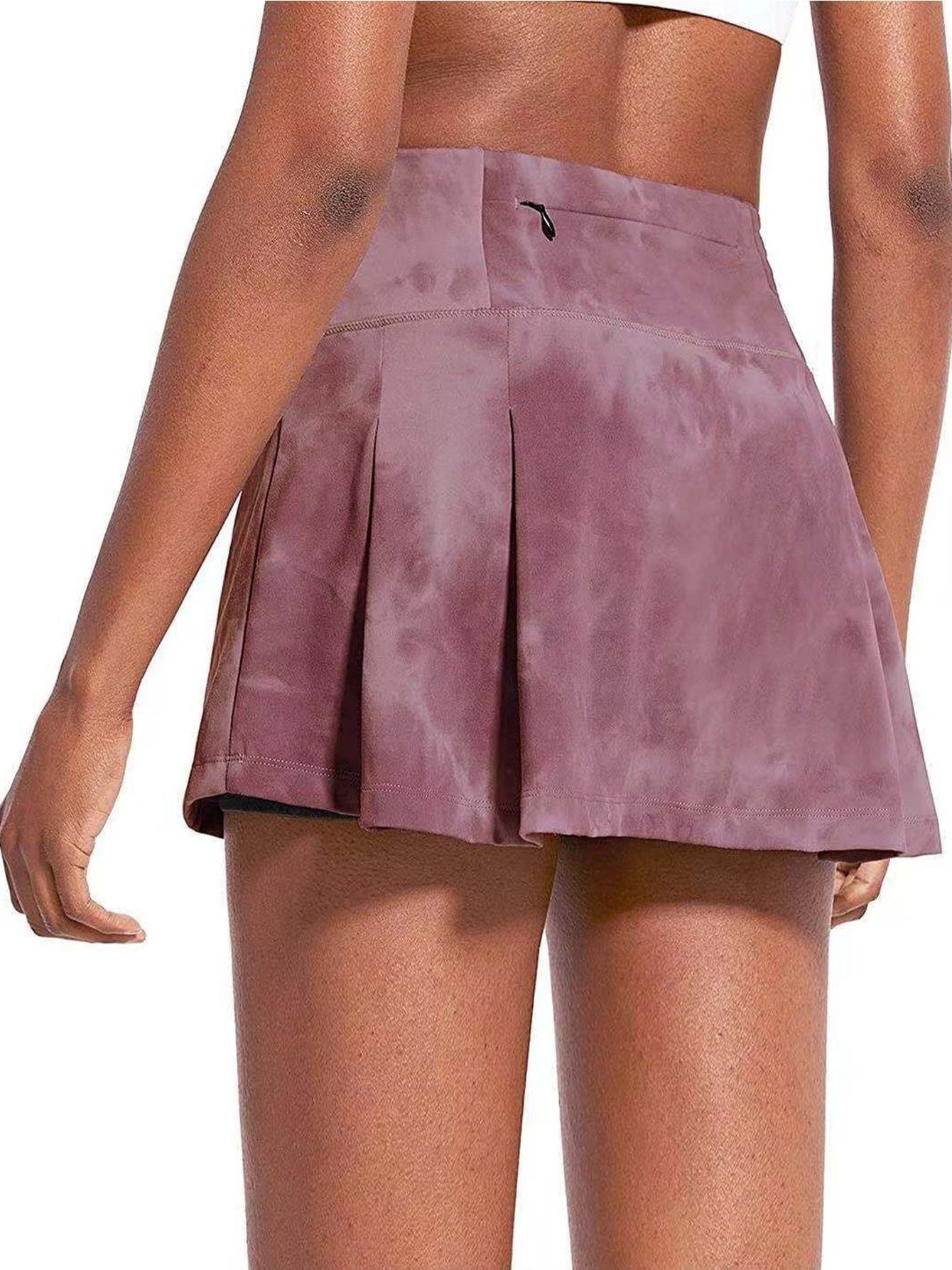 Falda shorts de cintura alta con bolsillos para mujer