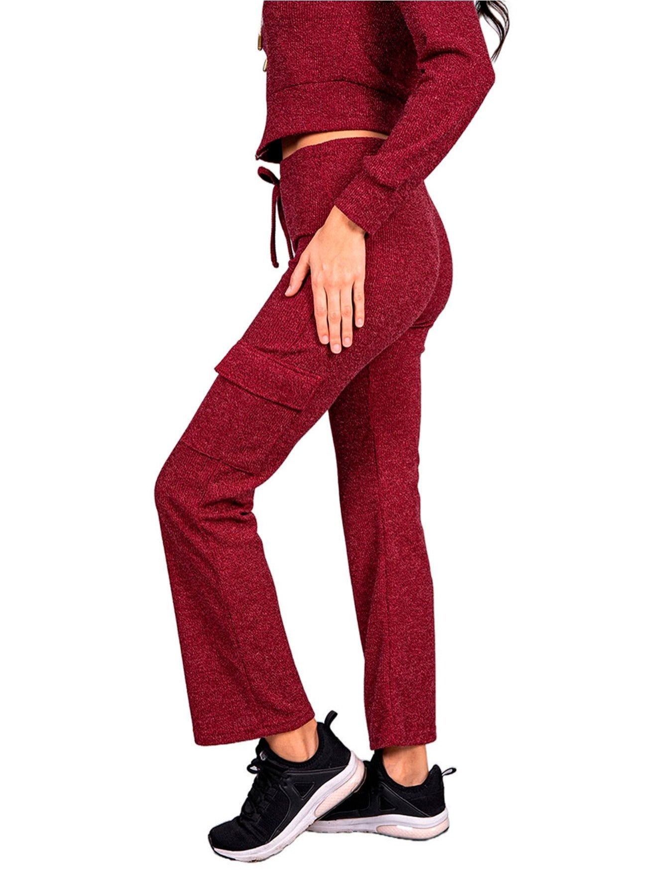 Conjunto de 2 piezas de pantalón y sudadera ultra cómodos para mujer