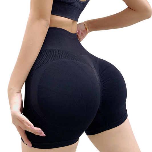 High-waisted, glute-enhancing workout shorts with tummy control