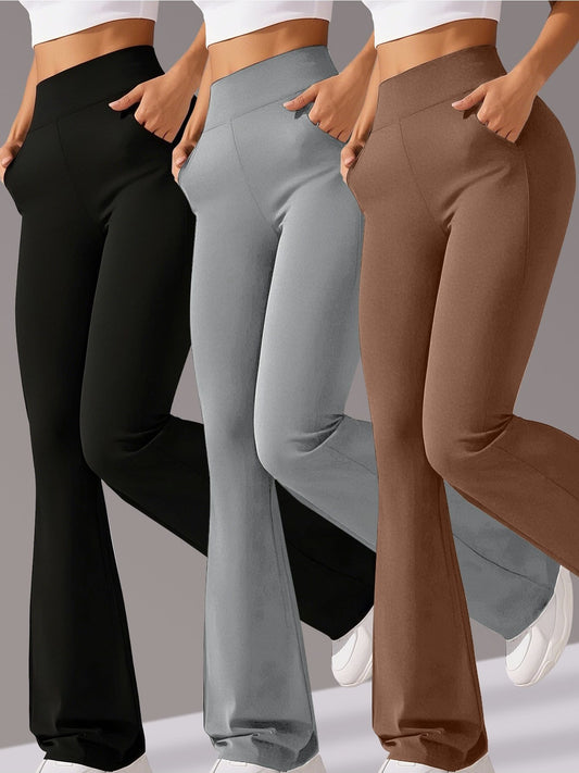 Leggings de cintura alta de 3 piezas para mujer