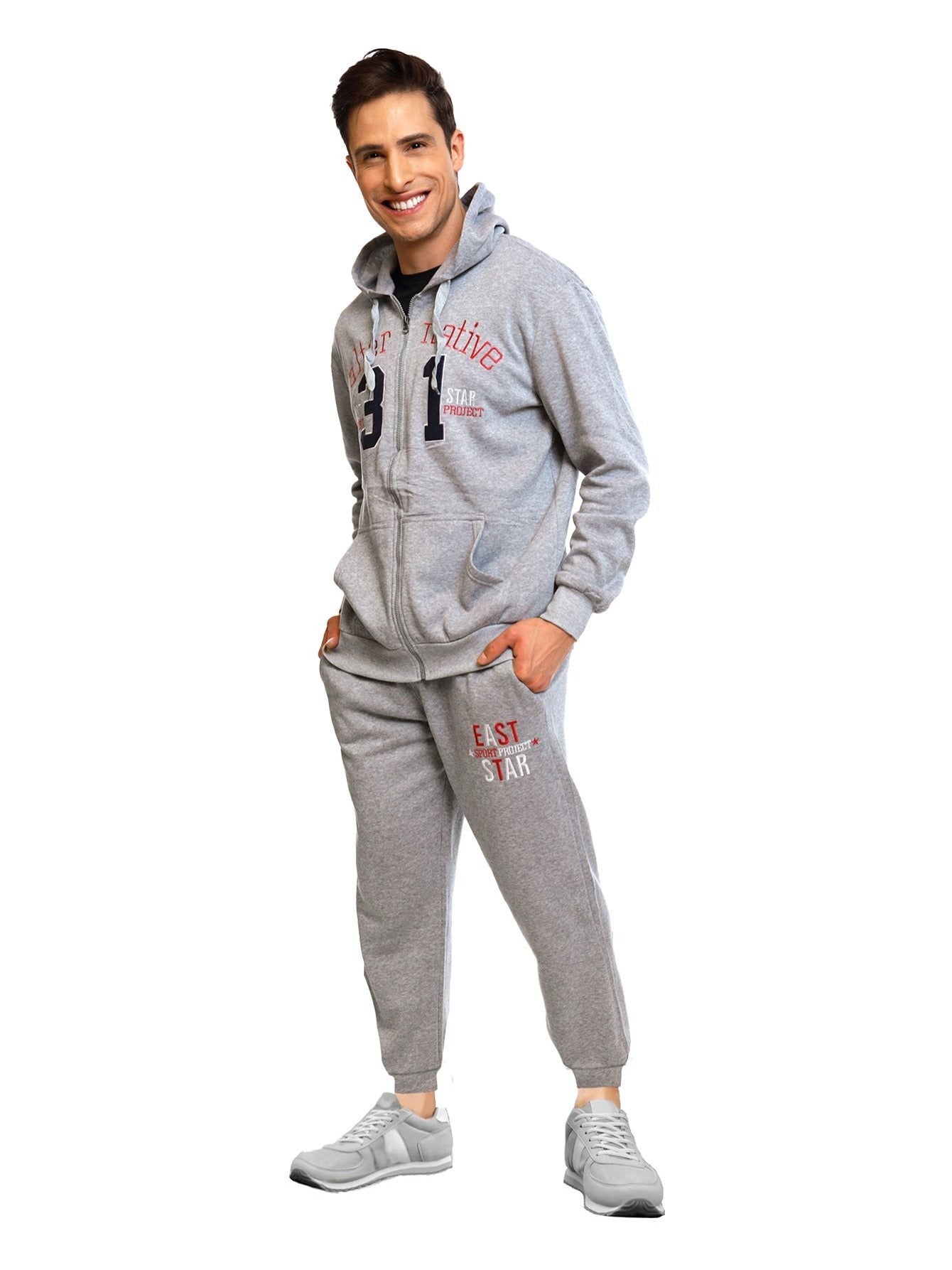 Conjunto de sudadera y pantalón deportivo de moda para hombre