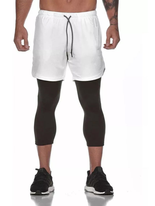 2-in-1 Compression Workout Shorts with Pocket