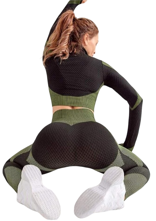3-piece sports set for women, (Leggings, Sports bra and Sweatshirt)