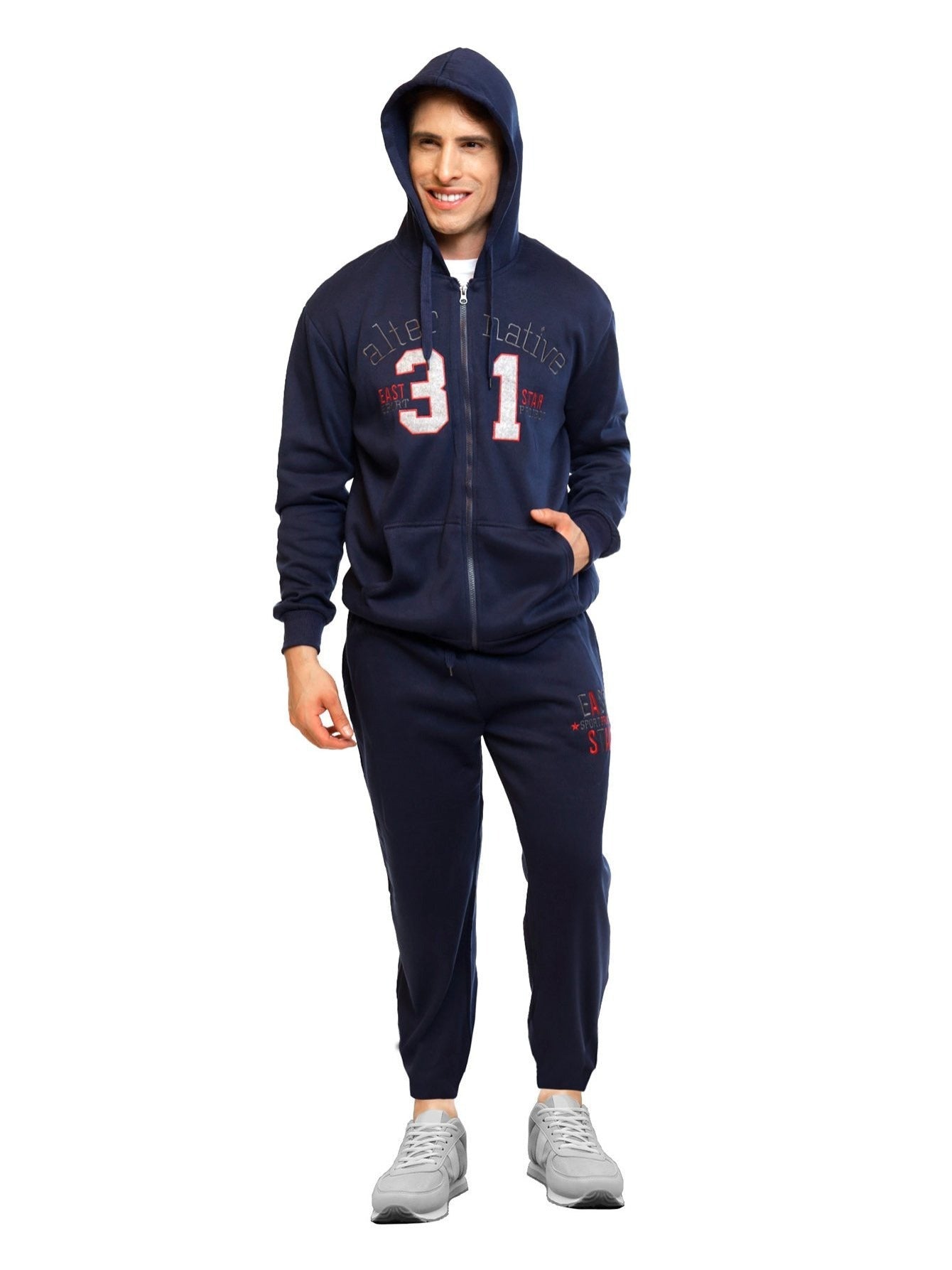 Conjunto de sudadera y pantalón deportivo de moda para hombre