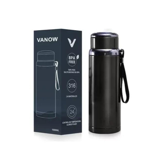 Vaso térmico portatil de acero inoxidable de 1,000 ml. ideal para deportes al aire libre
