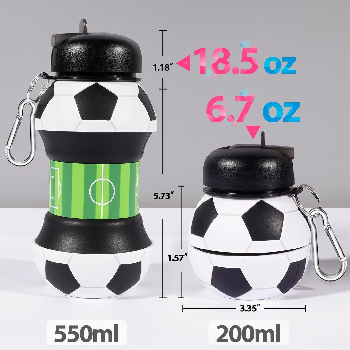 550ml collapsible water bottle.