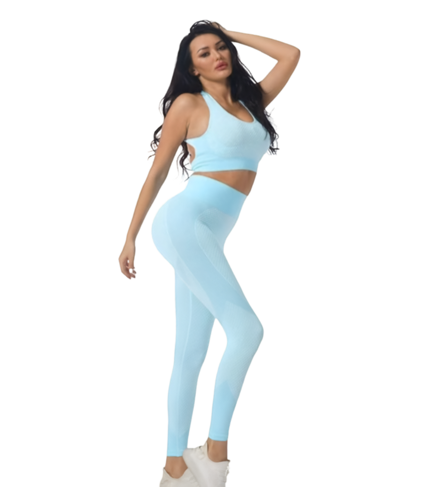 3-piece sports set for women, (Leggings, Sports bra and Sweatshirt)