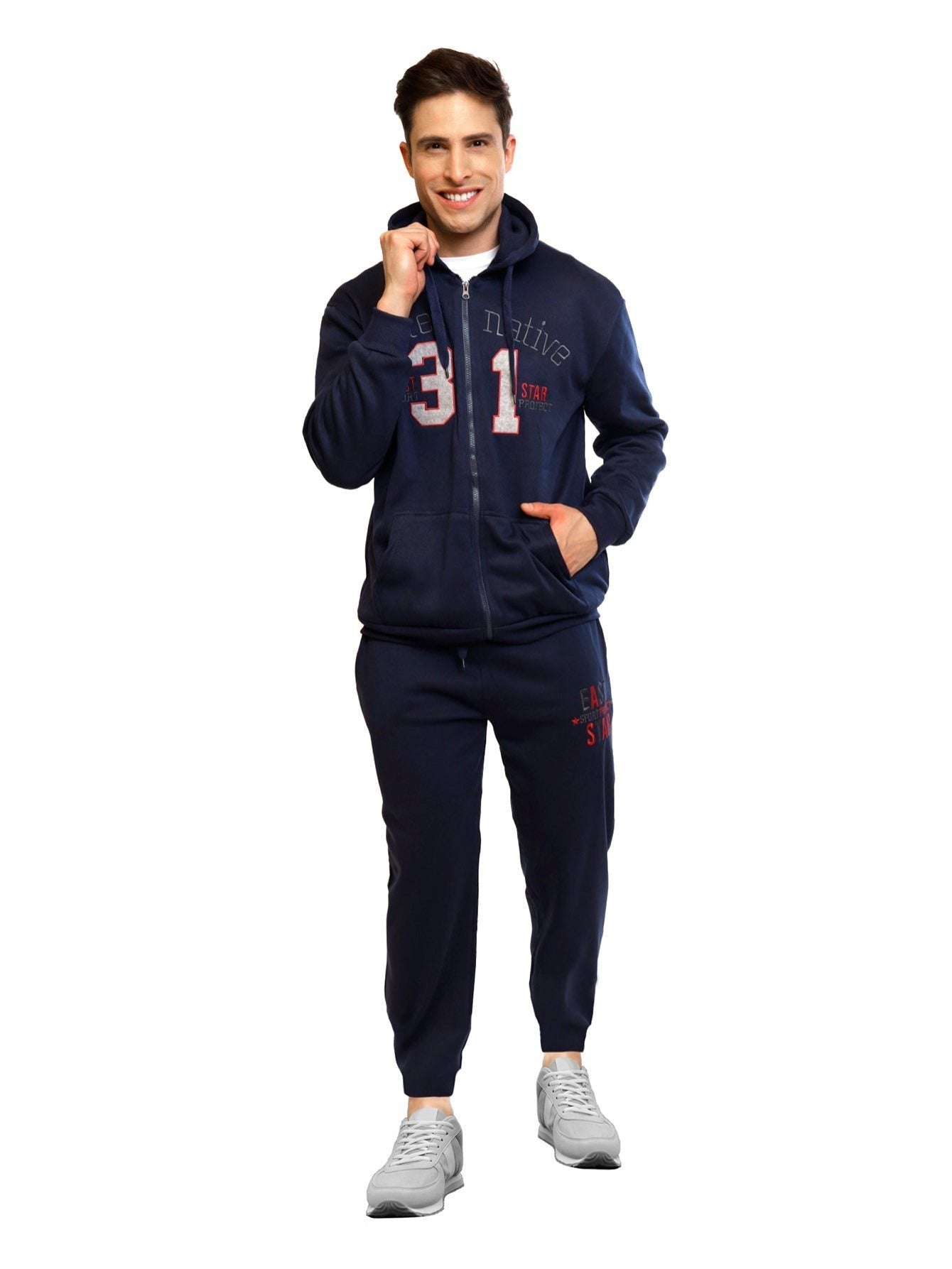 Conjunto de sudadera y pantalón deportivo de moda para hombre