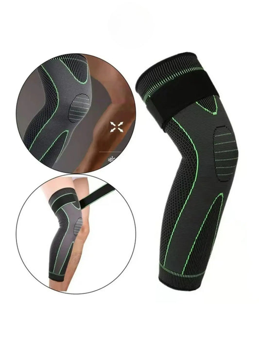 Breathable elastic compression knee brace