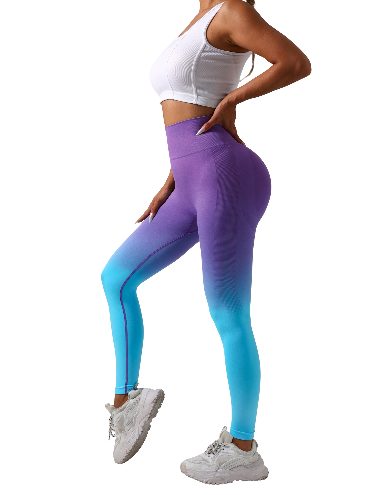 Skinny leggings with gradient push-up effect