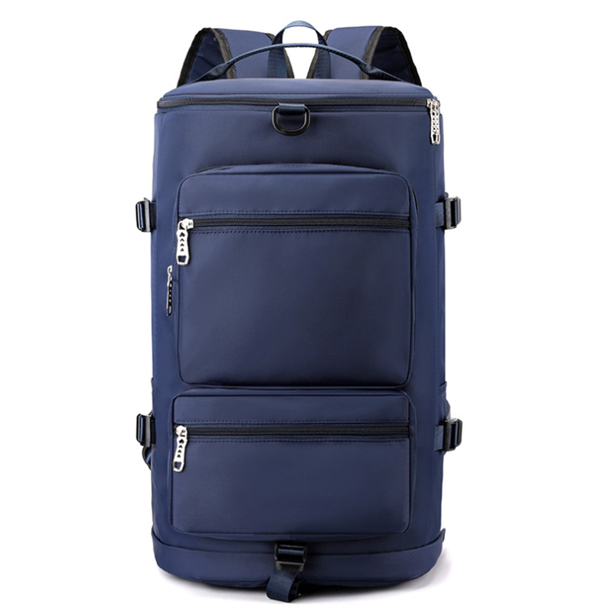 Large-capacity gym bag with dry and wet separation