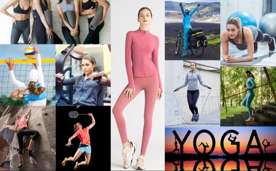 Chaqueta deportiva para mujer, cuello alto ajustable con aberturas para los pulgares