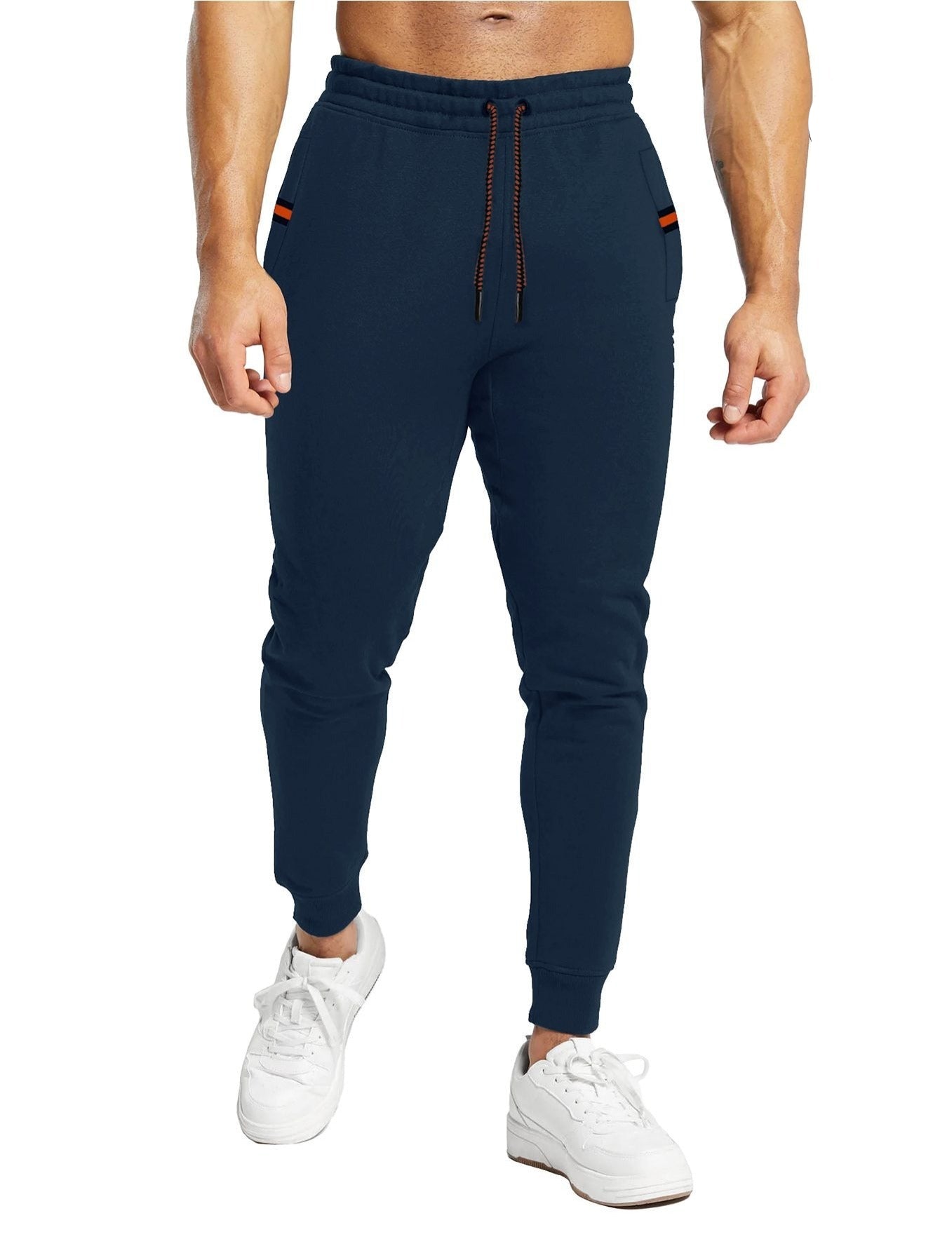 Pants deportivo elástico de corte ajustado para hombre