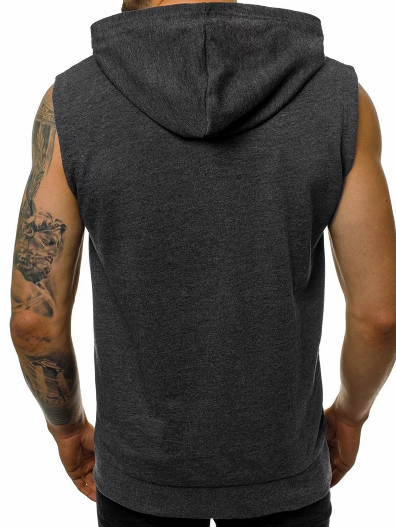 Sudadera con capucha sin mangas para hombre