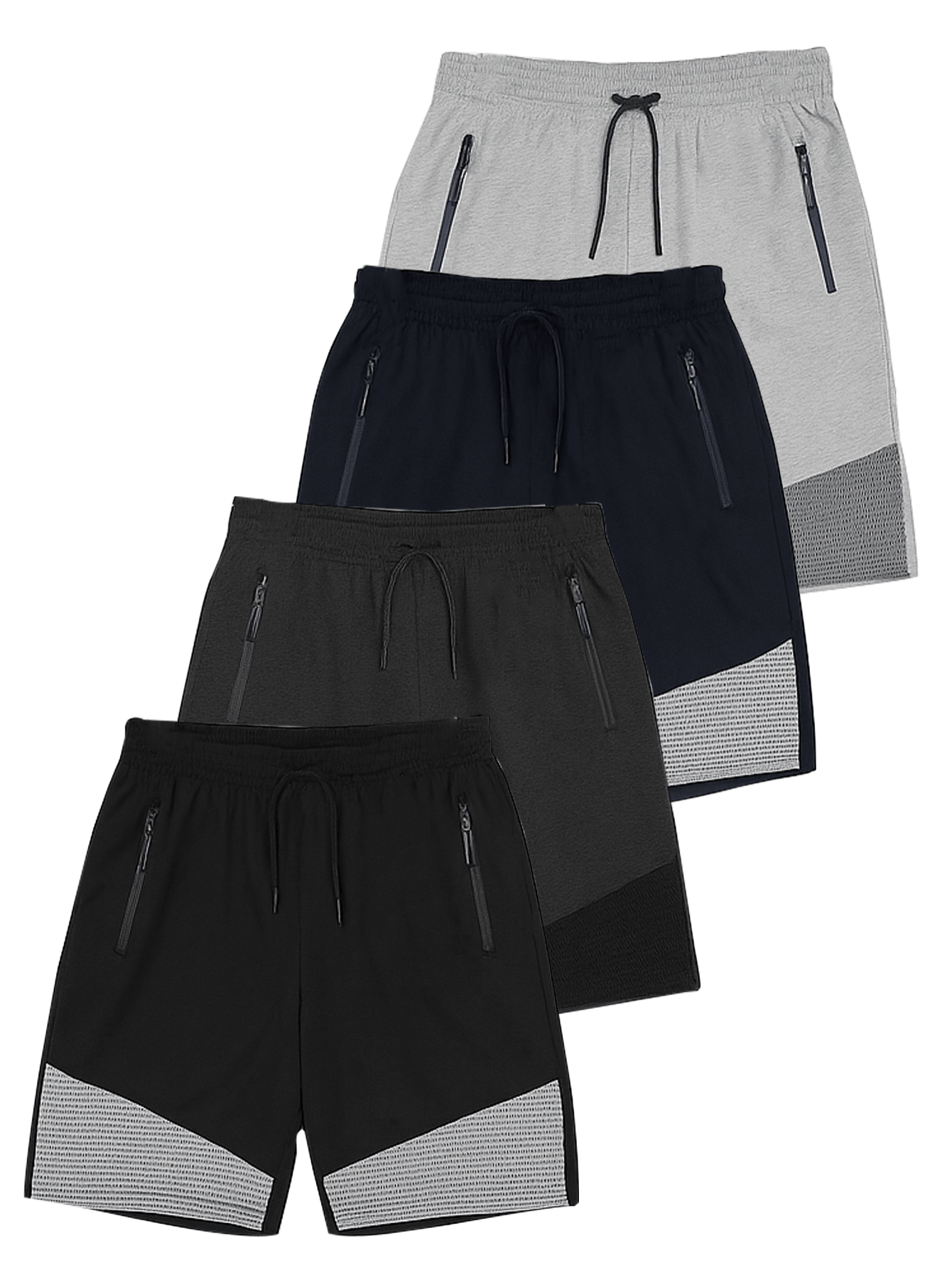 Set de 4 bermudas depotivas básicas para hombre