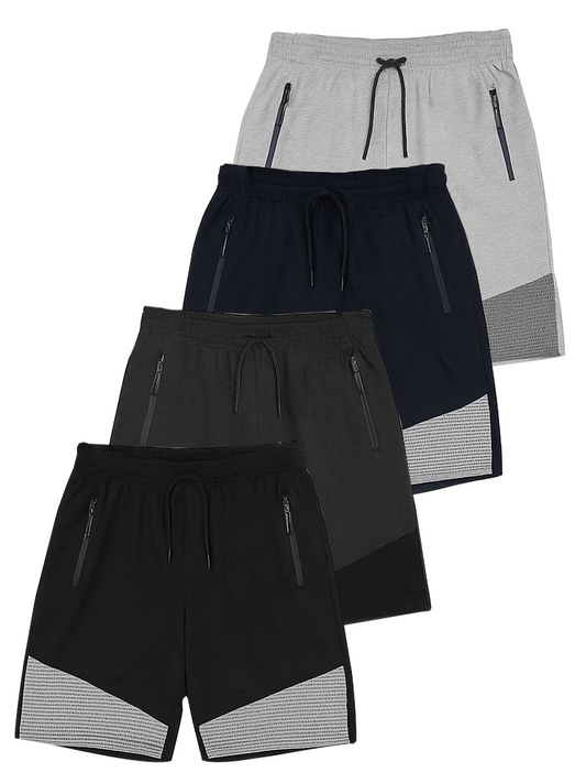 Set de 4 bermudas depotivas básicas para hombre