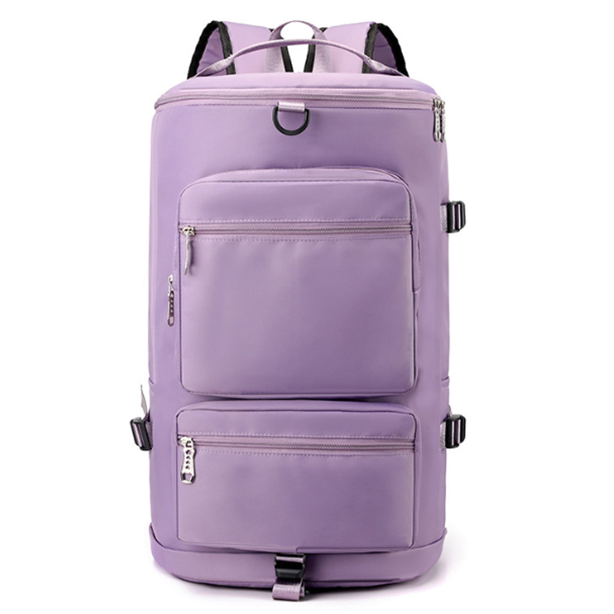 Large-capacity gym bag with dry and wet separation