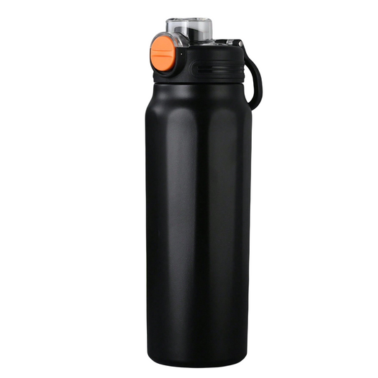 Termo deportivo de acero inoxidable con diseño octogonal de 1,000 ml.
