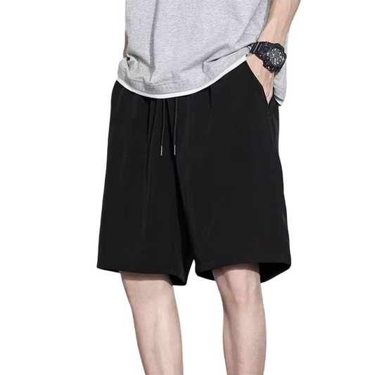 Men's Casual Ice Silk Elastic Waist Sports Shorts
