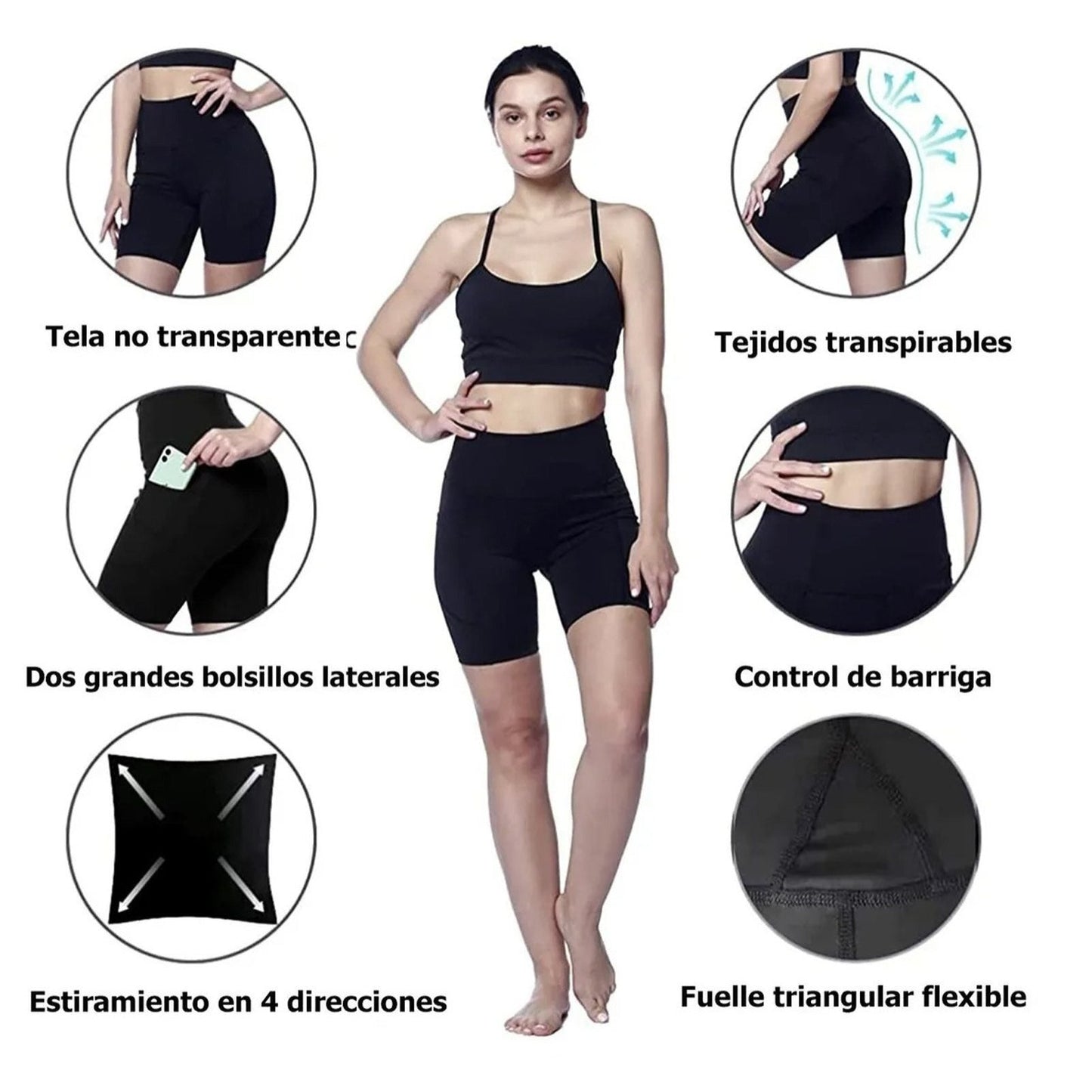 Lycra sports shorts with pouch
