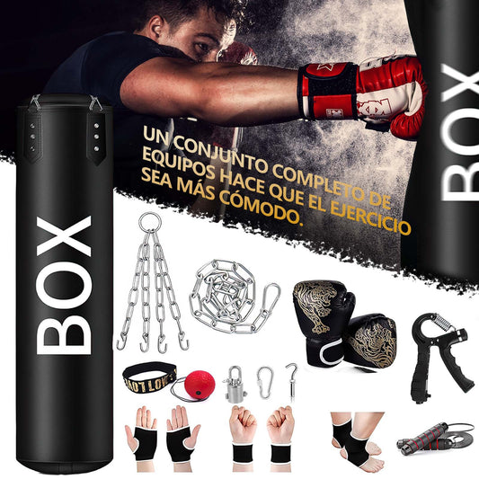 Saco de boxeo profesional con 14 piezas