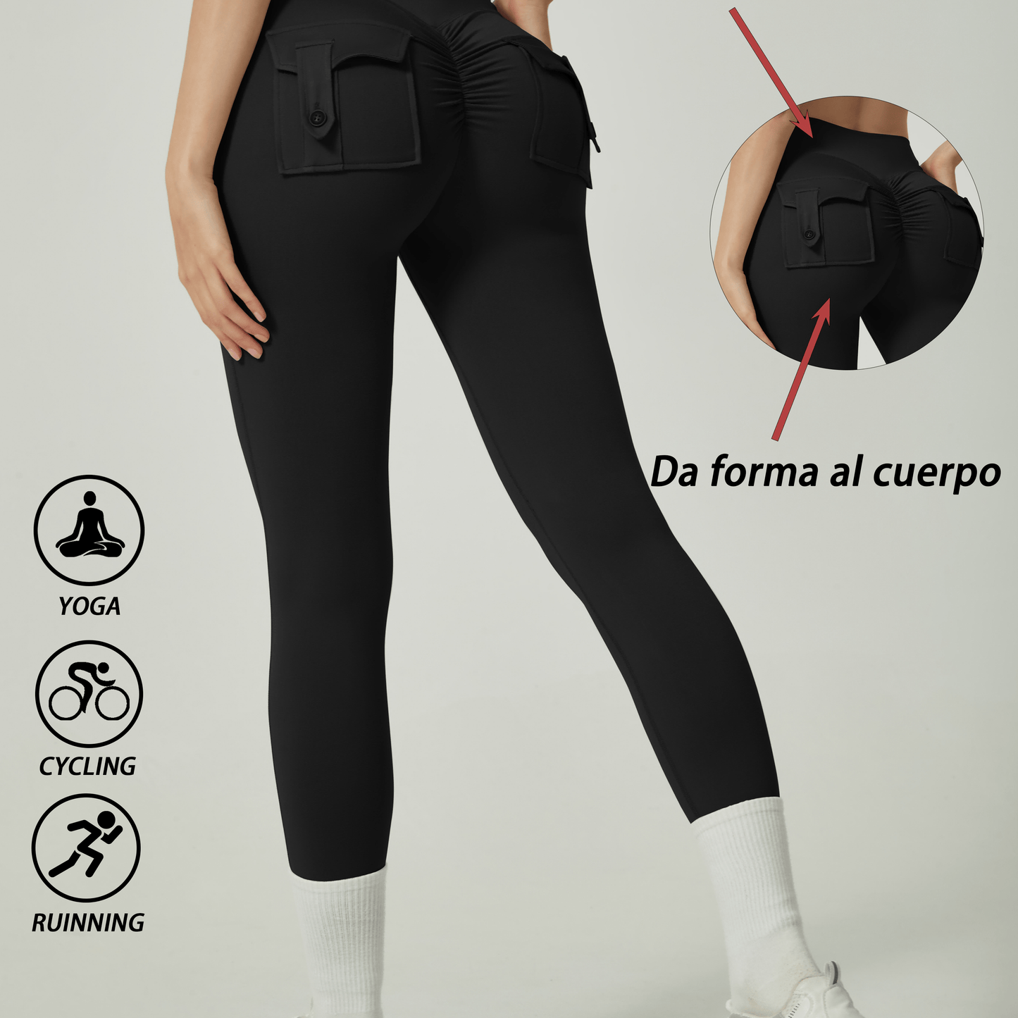 High waist leggings with elegant design
