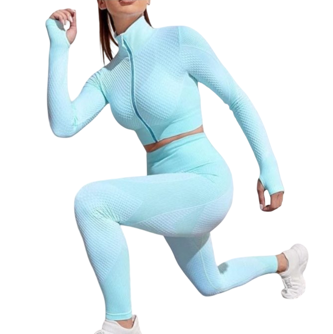 3-piece sports set for women, (Leggings, Sports bra and Sweatshirt)