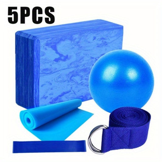 Juego de 5 equipos de yoga que incluye pelota y bloques de yoga