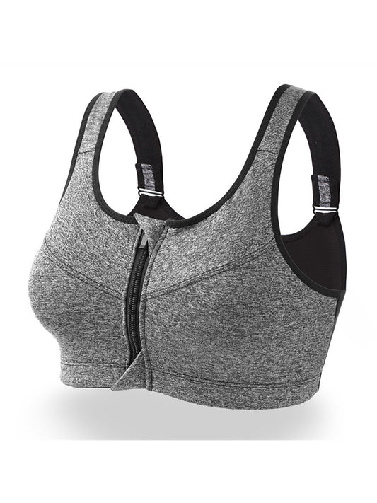 Sujetador deportivo con cremallera para mujer