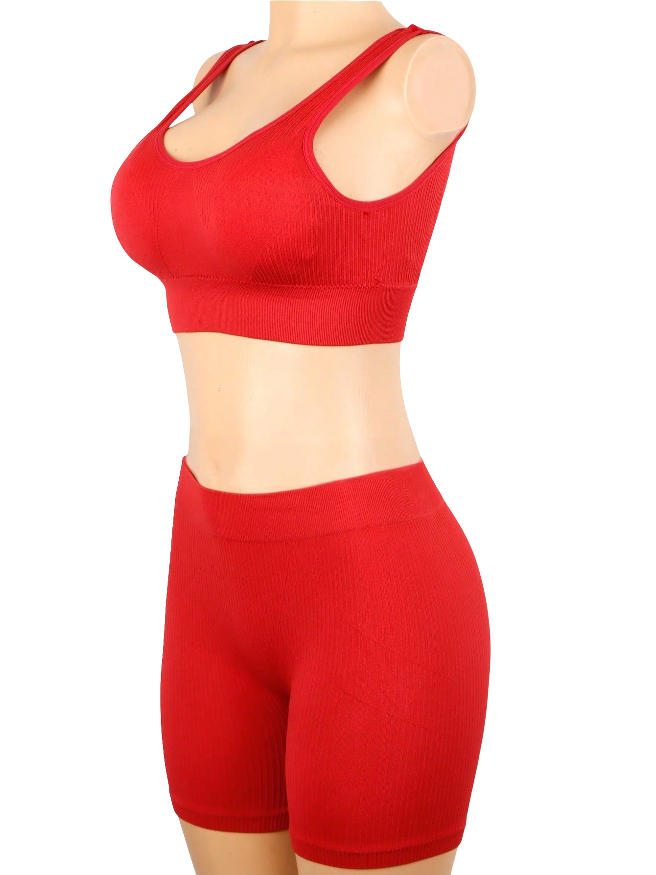 Women's Round Neck Sports Set, Aesthetic Top and Shorts for Women