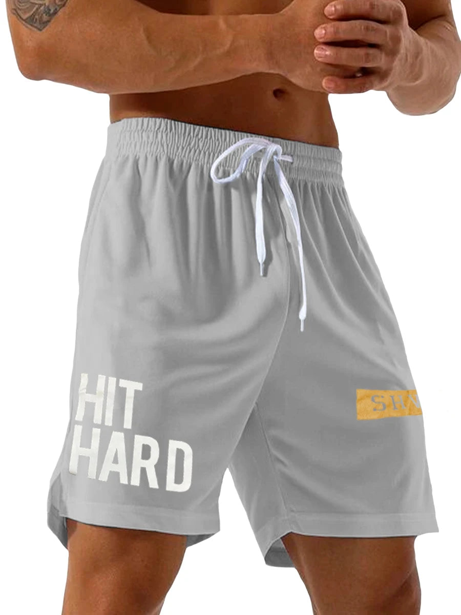 Bermudas para hombre informales con bolsillos laterales y cordón