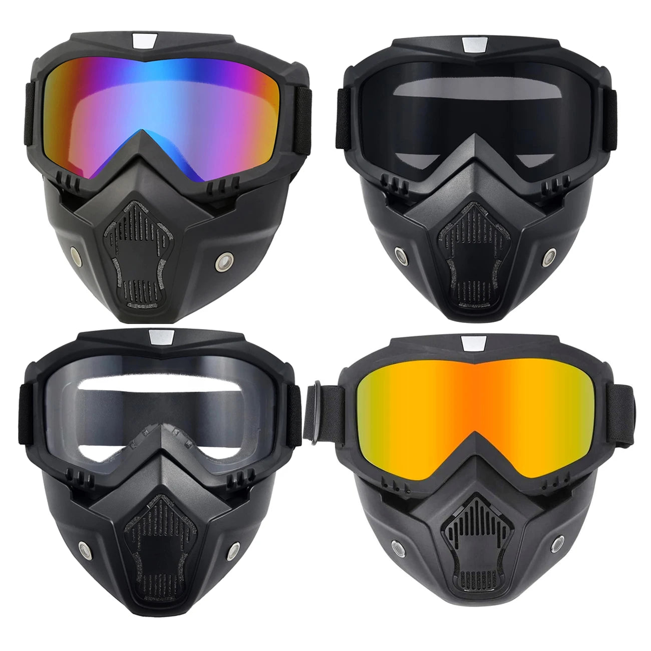 Gafas de máscara polarizadas anti-UV para motocicleta, motocross, Gotcha desmontables