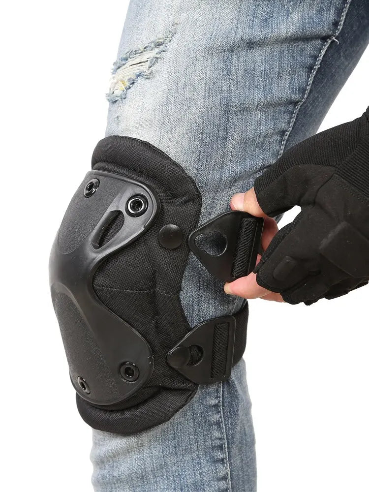 2 rodilleras y 2 coderas tácticas para ciclismo y motocicleta