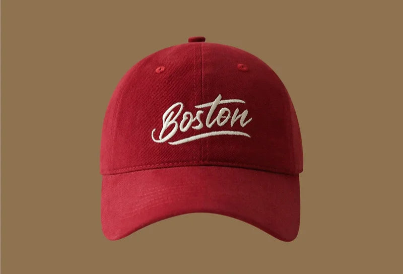 Gorra depotiva con bordado de letras, color liso, ligera, ajustable, unisex