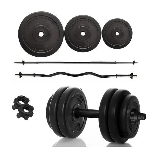 4 en 1 Kit de pesas de 8 discos y 4 barras