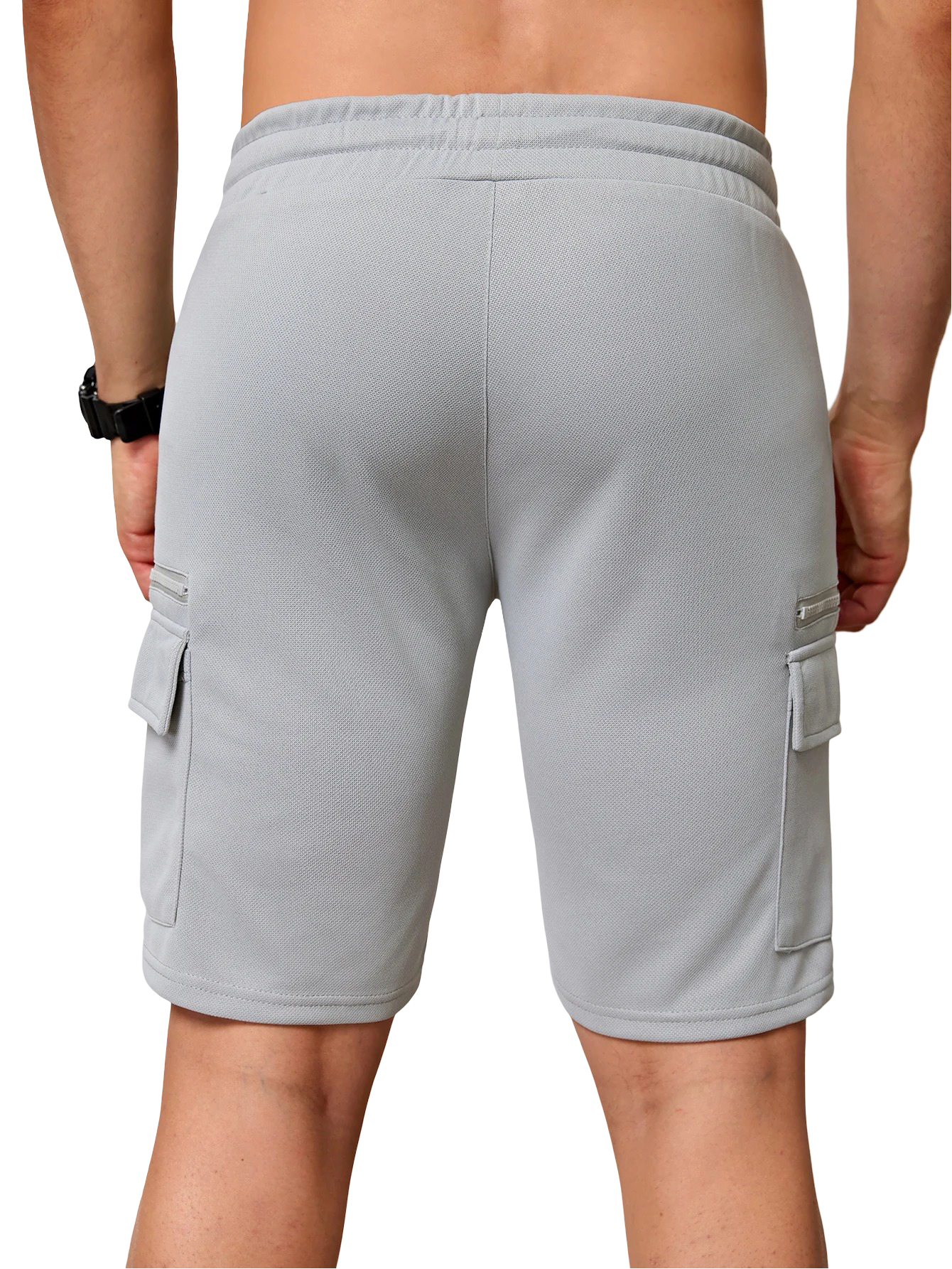 Bermuda deportiva para hombre con bolsillos y cordón ajustable en la cintura