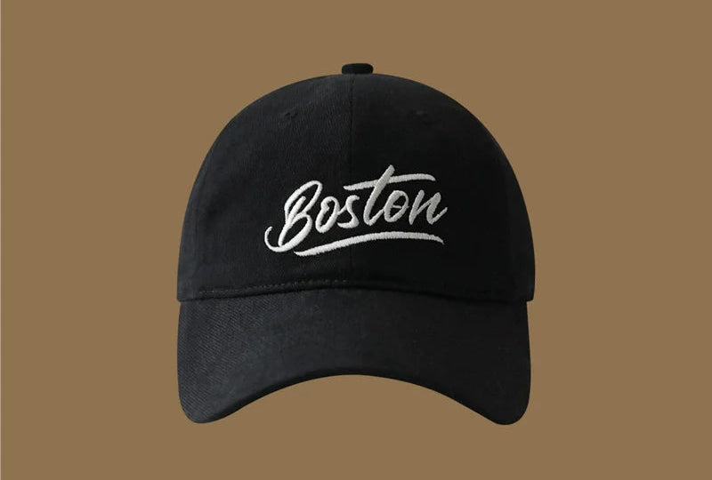 Gorra depotiva con bordado de letras, color liso, ligera, ajustable, unisex