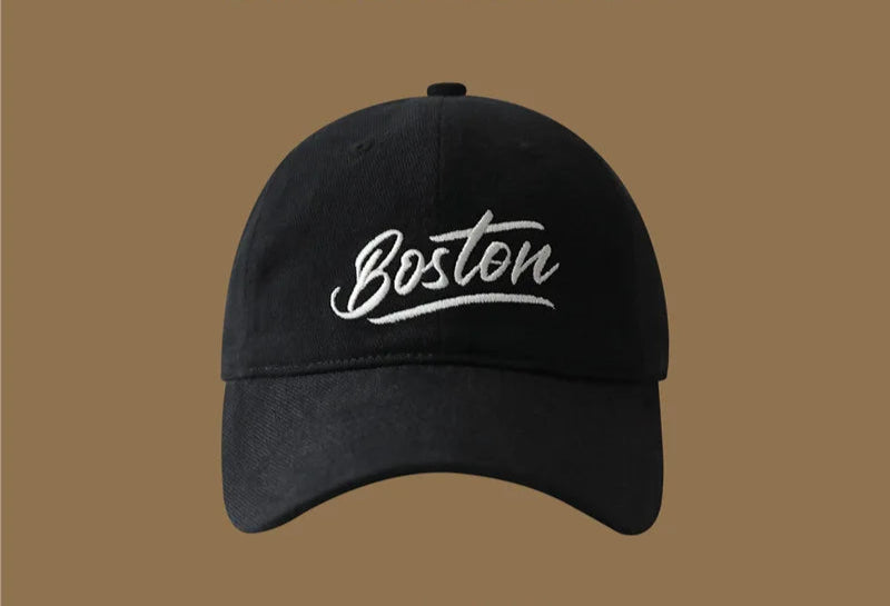 Gorra depotiva con bordado de letras, color liso, ligera, ajustable, unisex