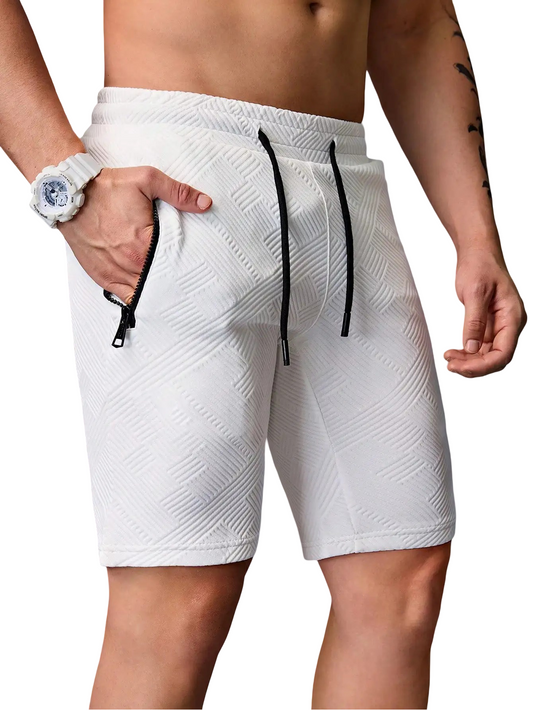 Casual sports shorts with pocket and drawstring waist 