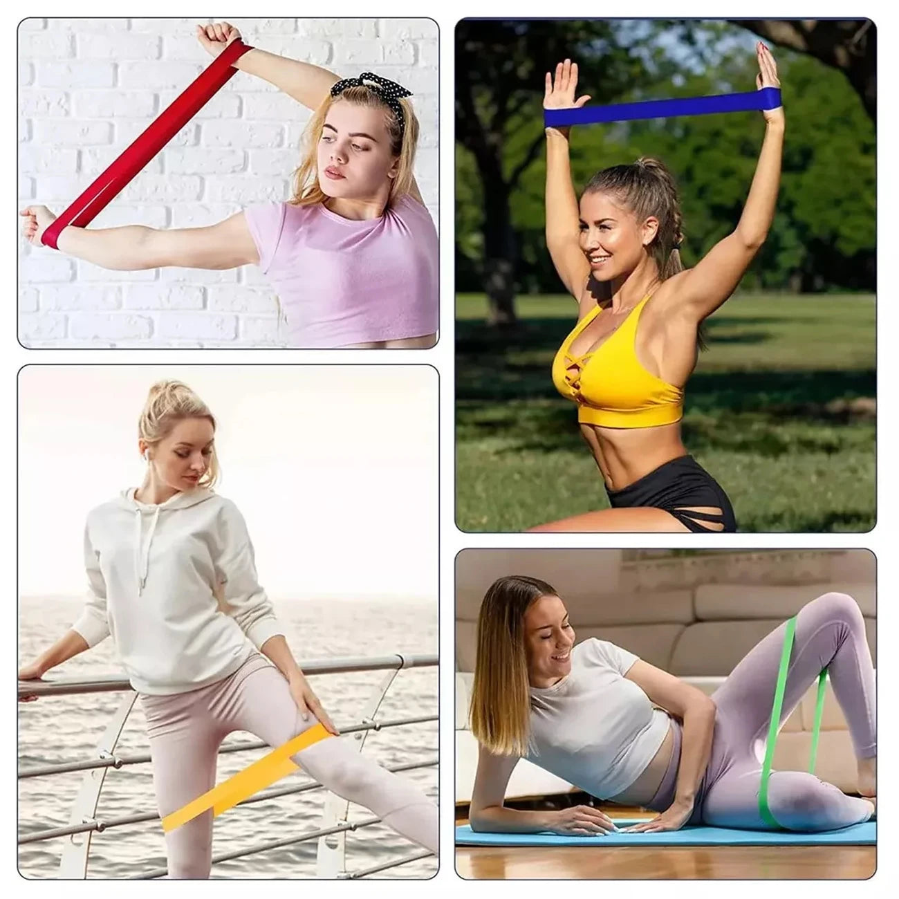 5 Resistance Bands for Yoga, Gym, Fitness Exercise