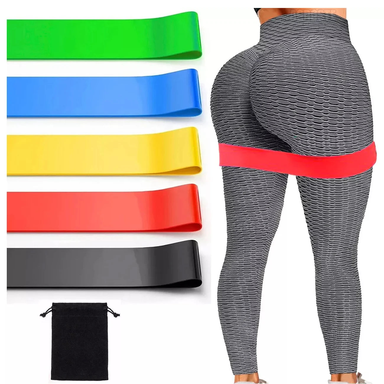 5 Resistance Bands for Yoga, Gym, Fitness Exercise