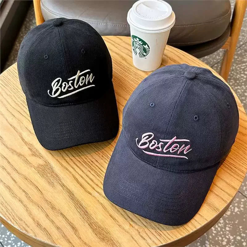 Gorra depotiva con bordado de letras, color liso, ligera, ajustable, unisex