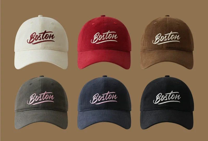 Gorra depotiva con bordado de letras, color liso, ligera, ajustable, unisex