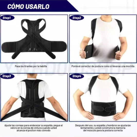 Unisex adjustable posture corrector belt