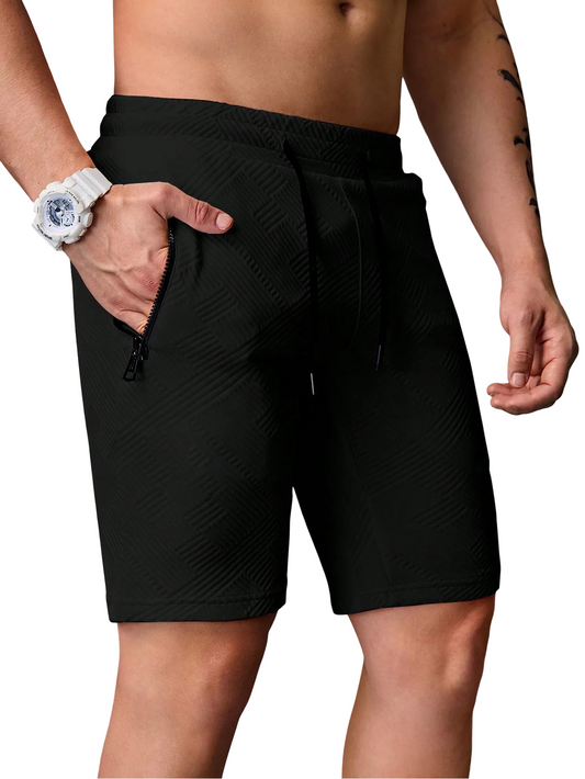 Casual sports shorts with pocket and drawstring waist 