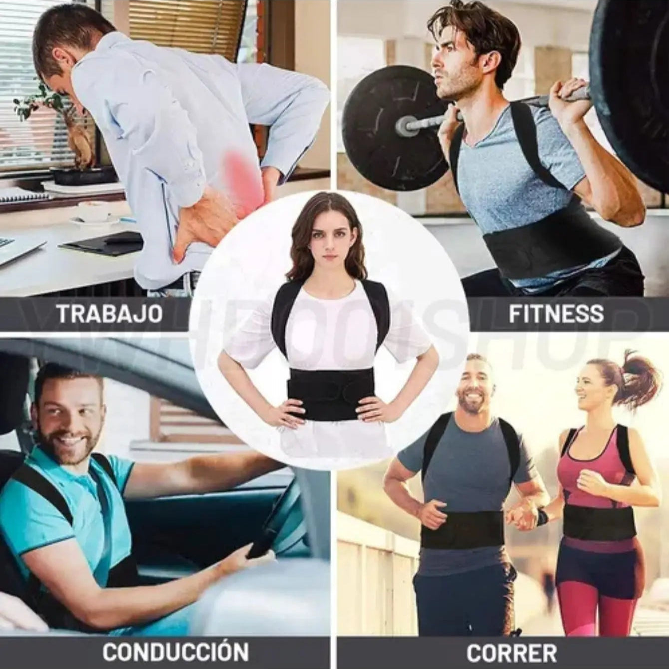 Unisex adjustable posture corrector belt