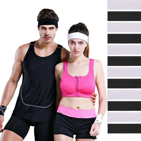 Diadema deportiva Valerina de algodón para el cabello 12 piezas