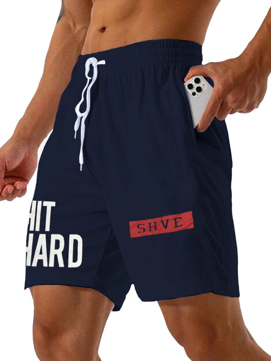 Bermudas para hombre informales con bolsillos laterales y cordón