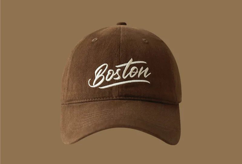 Gorra depotiva con bordado de letras, color liso, ligera, ajustable, unisex